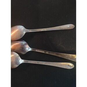 ROGERS & SONS EXQUISITE SILVERPLATE IS TEASPOONS LOT OF 3 MATCHING USED VINTAGE